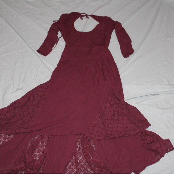 Free People Sea Me Burgundy Dress - Picture 2 of 4